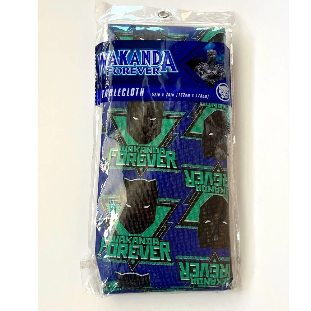 Marvel Black Panther Wakanda Forever Tablecloth Birthday Party
